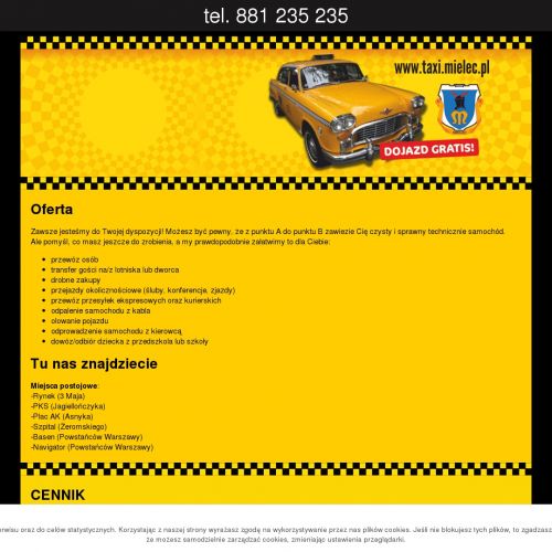 Taxi mielec numer