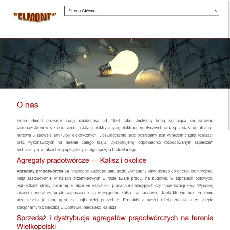 Agregaty prądotwórcze małe - Konin