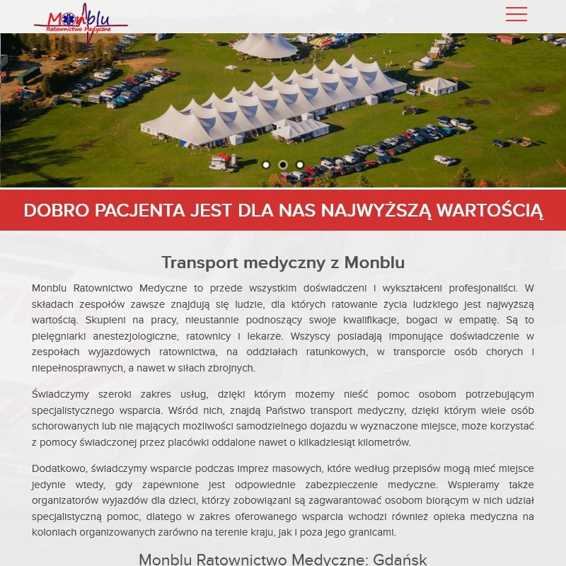 Transport sanitarny na rehabilitację