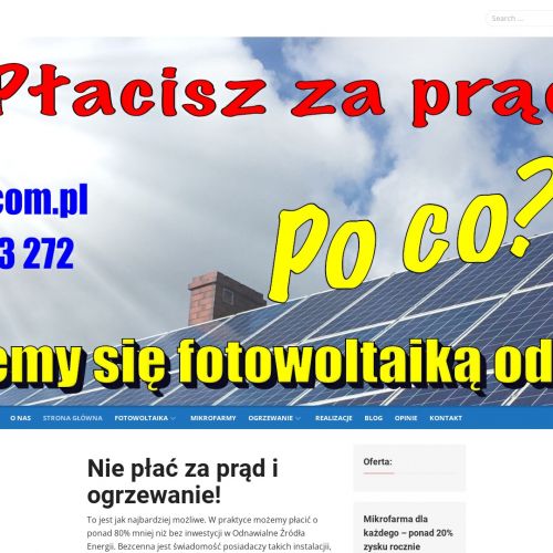 Fotowoltaika małopolskie firmy