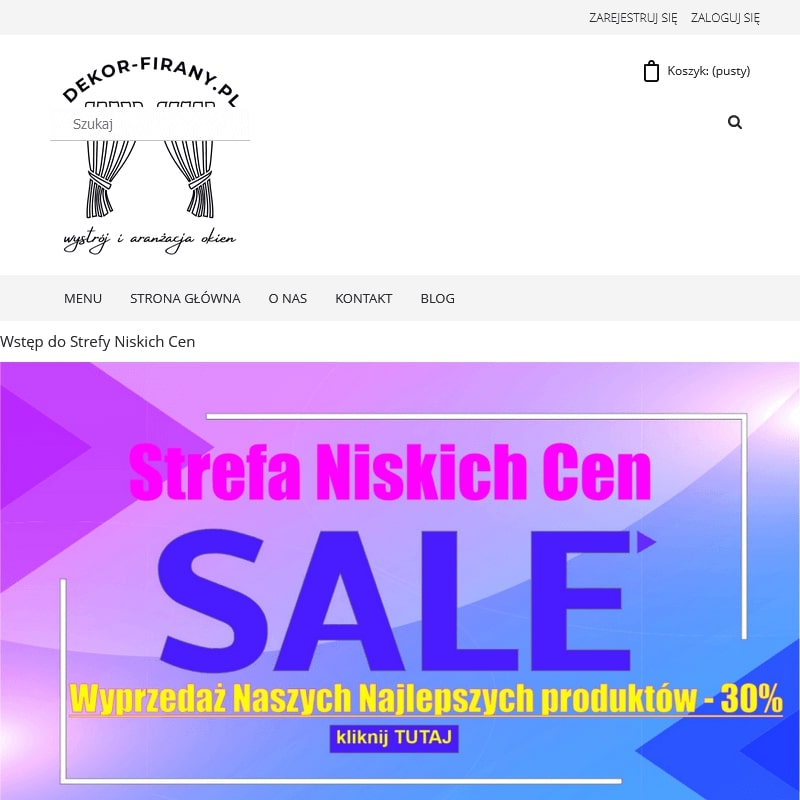 Krótkie firany do salonu