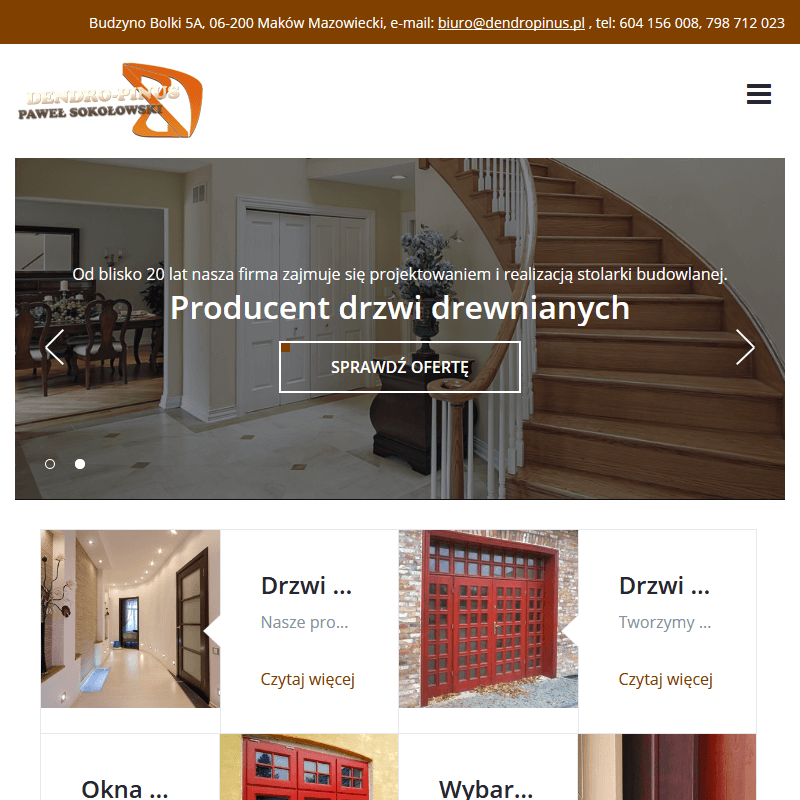 Płock - producent drzwi wewnętrznych drewnianych