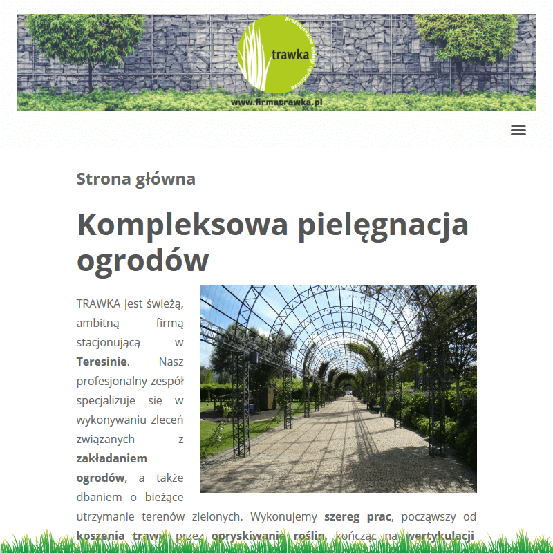 Grodzisk Mazowiecki - zakładanie ogrodów teresin