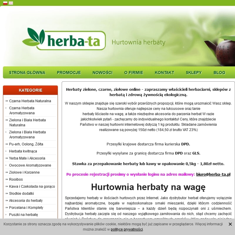 Akcesoria do herbaty hurtownia