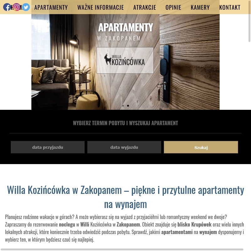 Zakopane - apartamenty pod nosalem