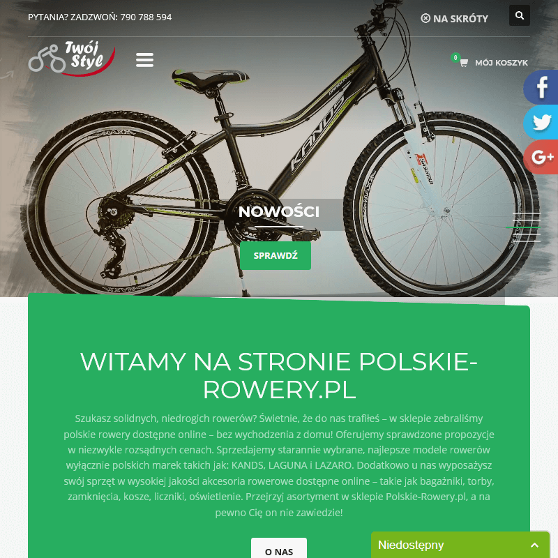 Oświetlenie rowerowe online